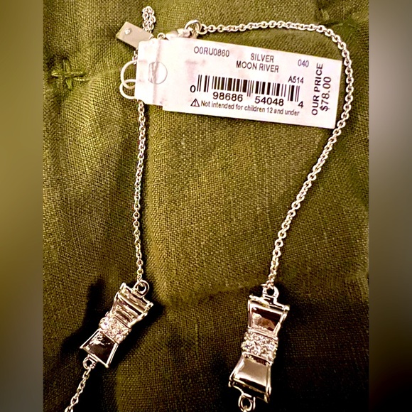 NWT Kate Spade Silver Moon River Necklace - Picture 4 of 5